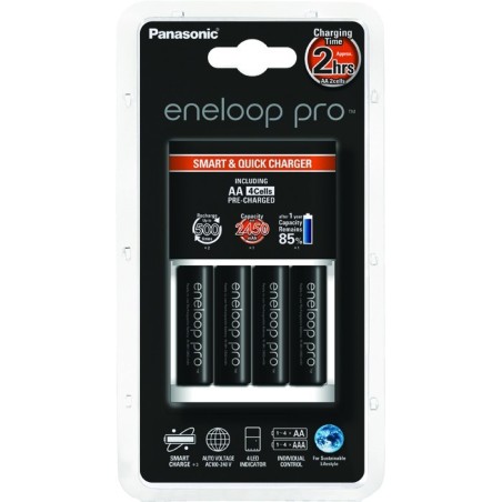 PANASONIC ENELOOP QUICK CHARGER MQR06 PRO 4X AA 2500mAH