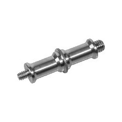 Garanhão quarto Duplo M-threaded "- 3/8" prata