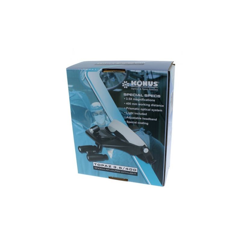 Konus Head MagnifierTopaz Prismatic 3,5x Com Iluminação