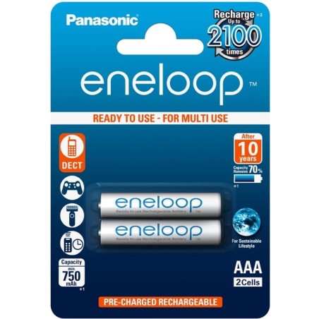 1x2 Panasonic Eneloop Micro AAA 750 mAh