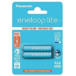 1x2 Panasonic Eneloop Lite Micro AAA 550 mAh