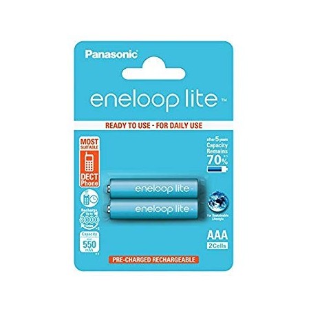 1x2 Panasonic Eneloop Lite Micro AAA 550 mAh