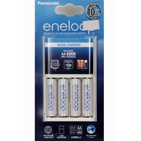 Panasonic Carregador Eneloop BQ-CC51 c/4 pilhas