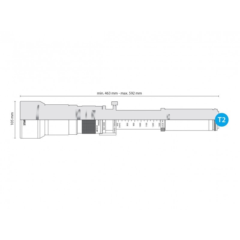 Telezoom 650-1300mm F8-16 Monture T2