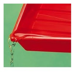 Kaiser laboratório prato 24x30 4168 vermelho/branco